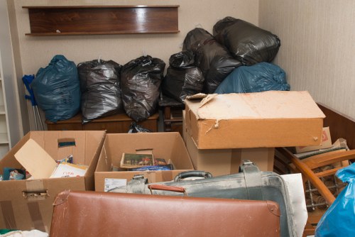 Different types of construction debris
